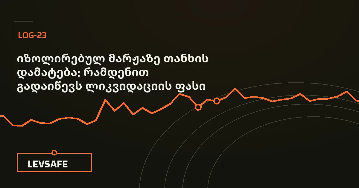 LevSafe-ის გარეკანი: მუქ ფონზე ნარინჯისფერი ტეხილი დამცავი თოკი ანკერებით და სტატიის სათაური იზოლირებულ მარჟაზე თანხის დამატებაზე